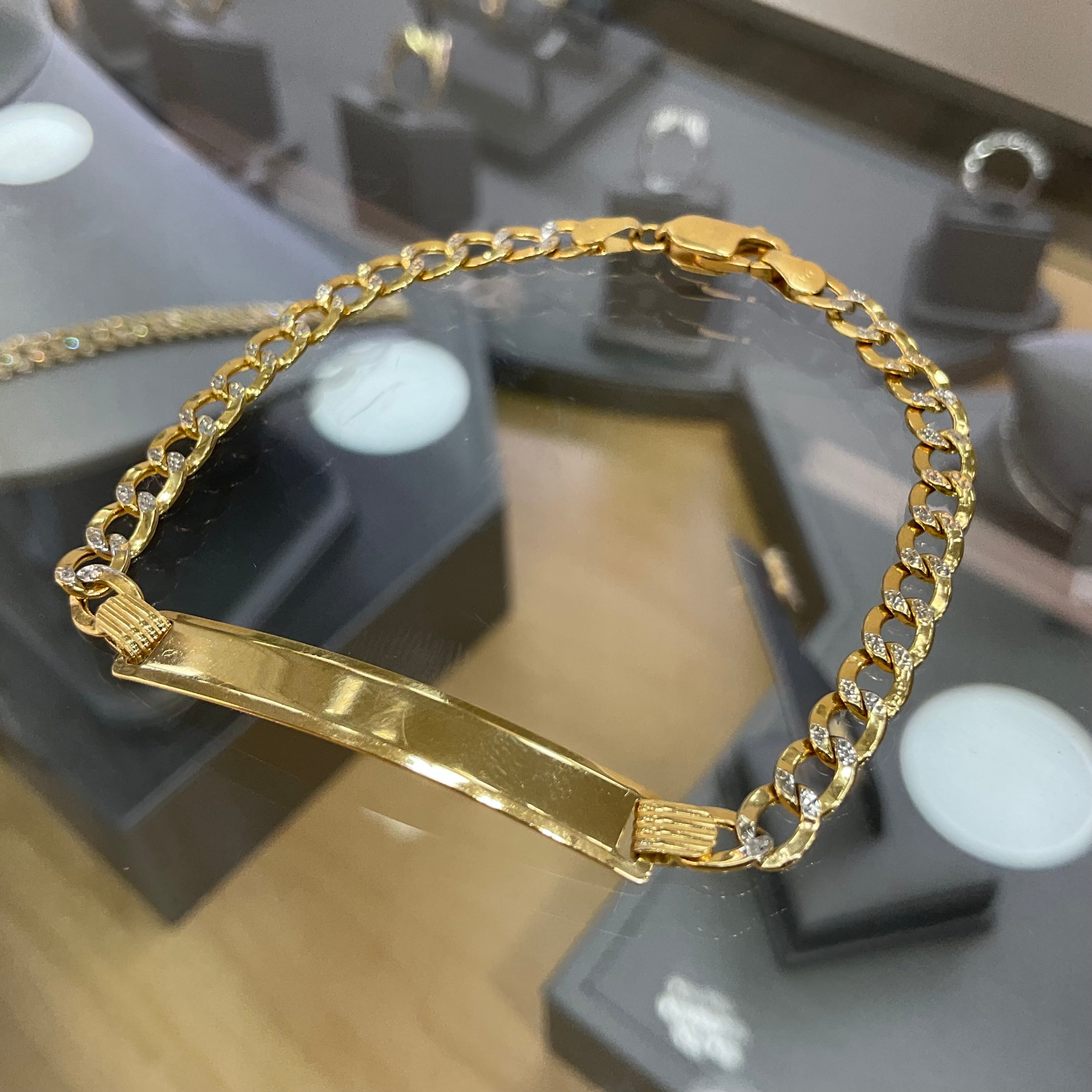 14KT Baby Bracelet Two tone semi Solid