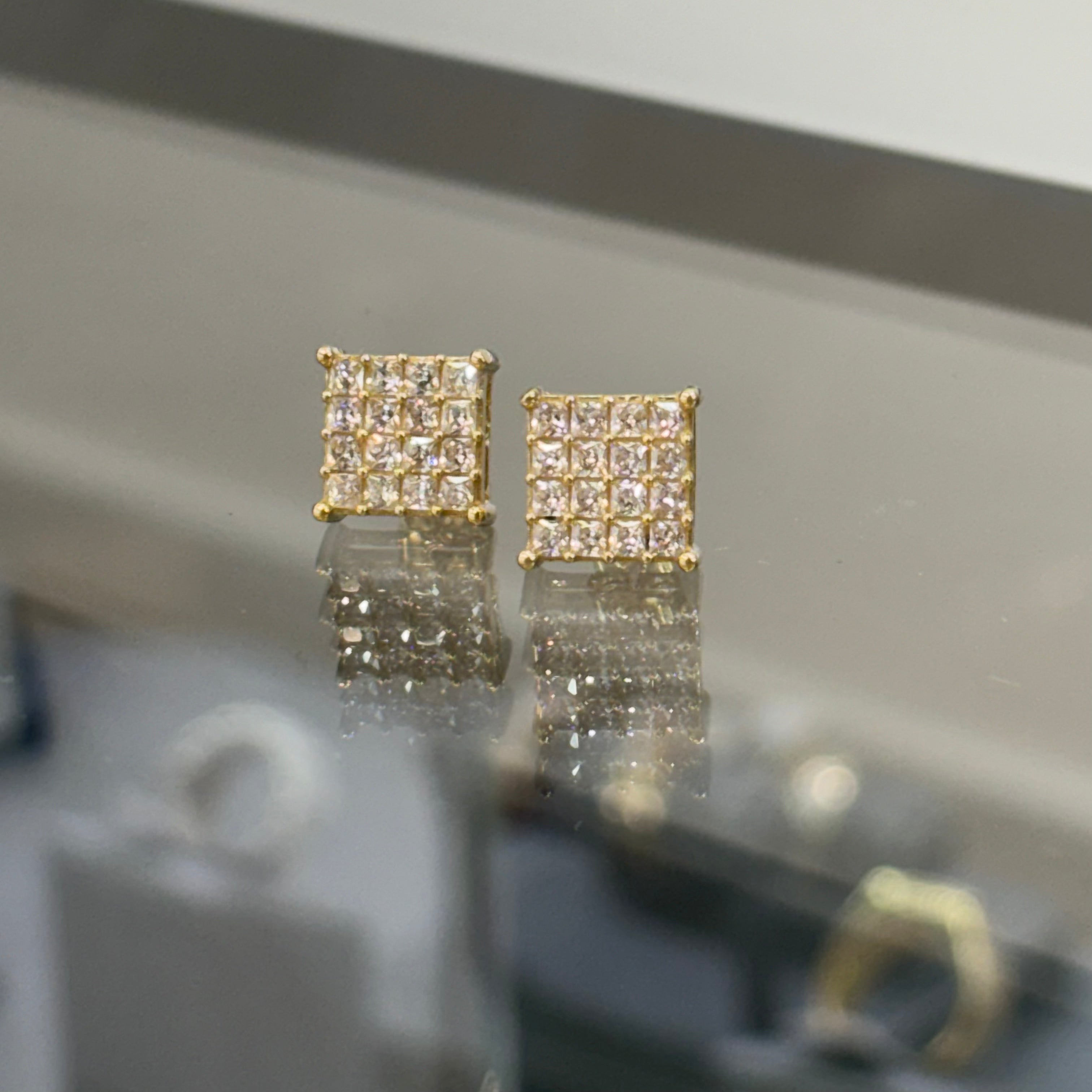 14KT Square Earrings