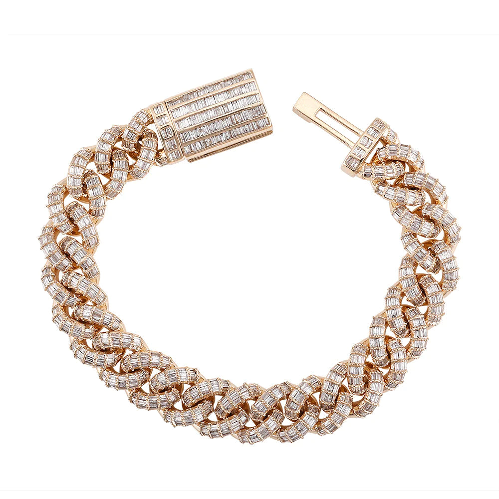 14K Solid Gold 8.5ctw Diamond Bracelets