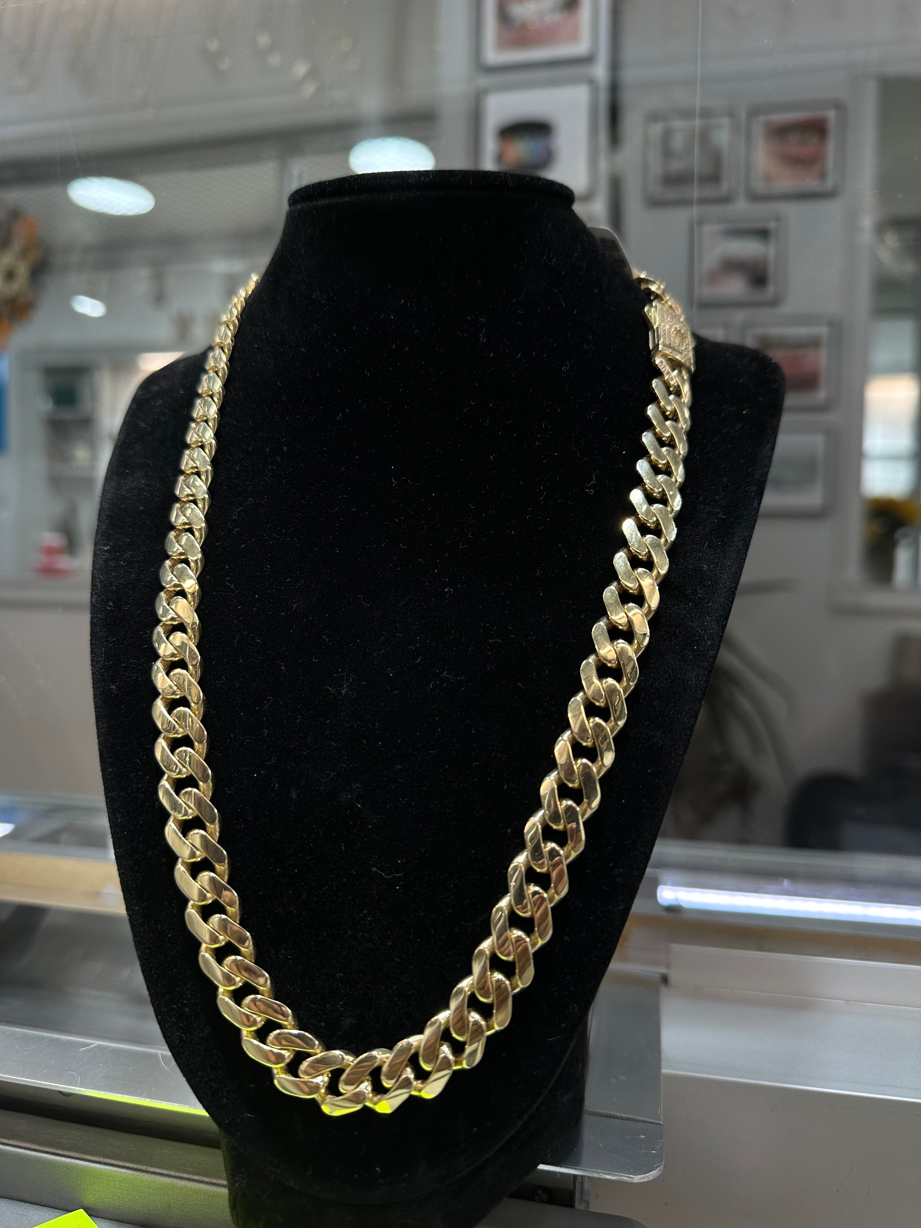 Monaco Cuban Chain 20in,11.3mm,14kt