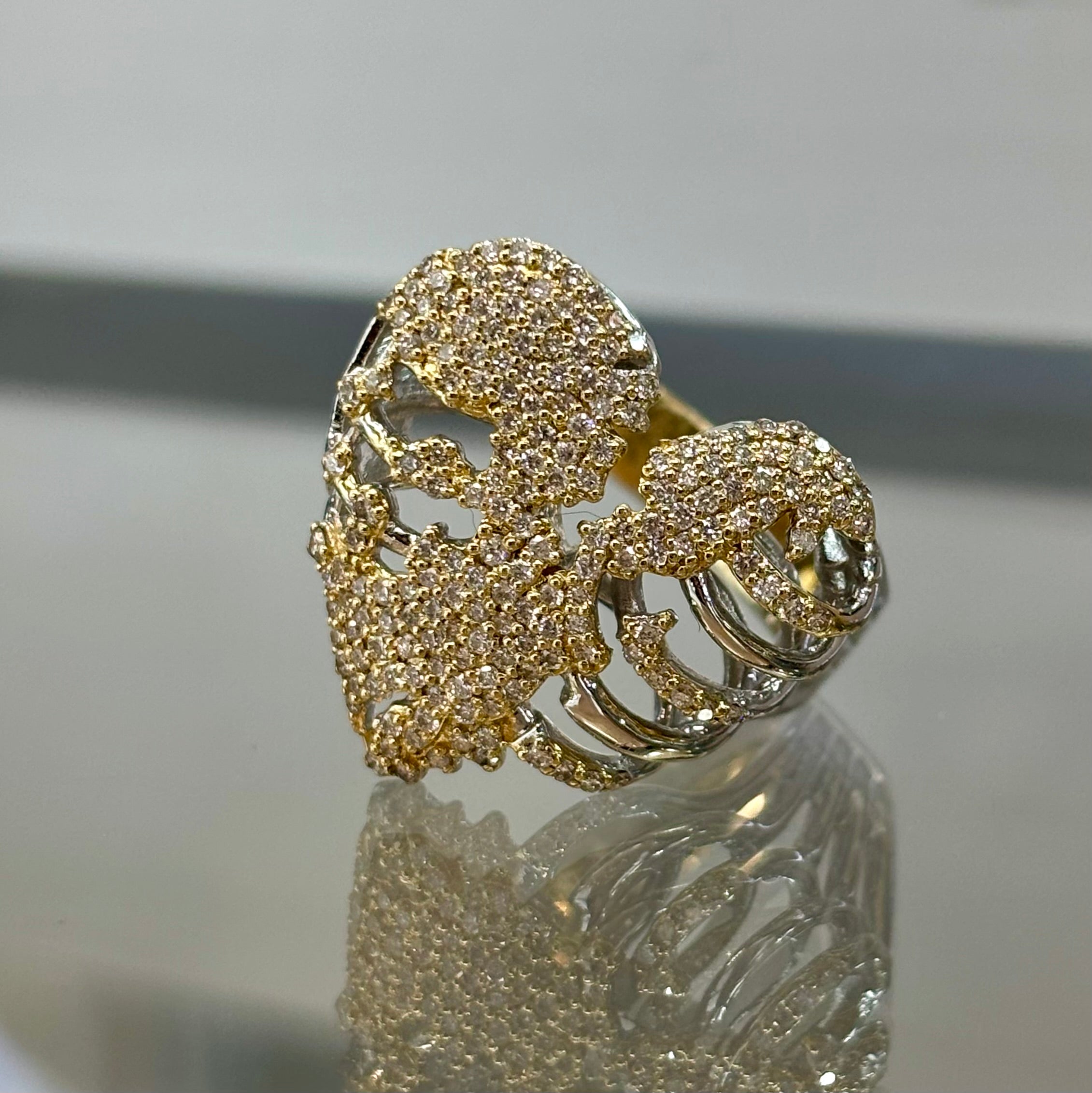 14KT LARGE HEART RING