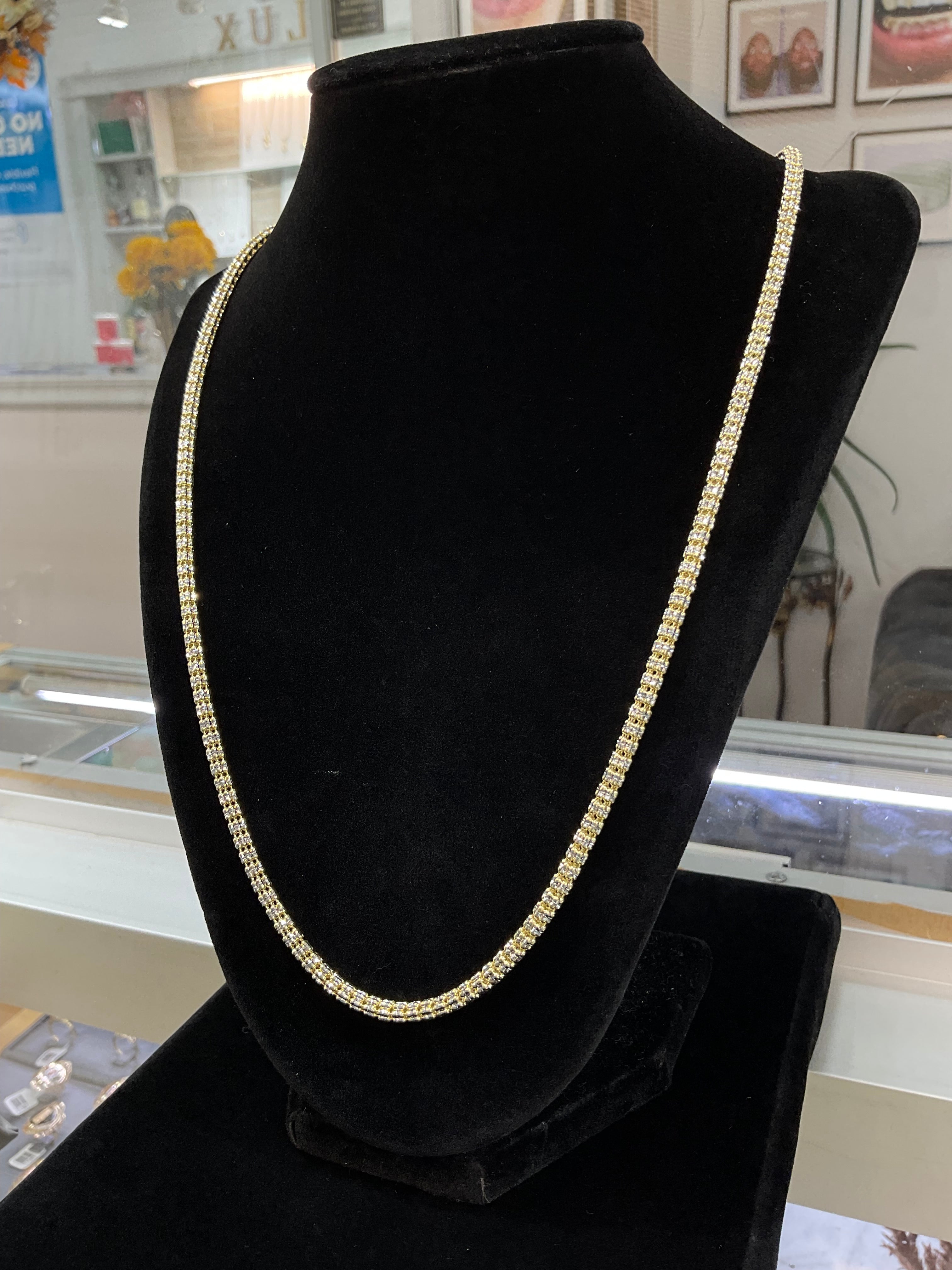 14KT Moon Ice Link Chain