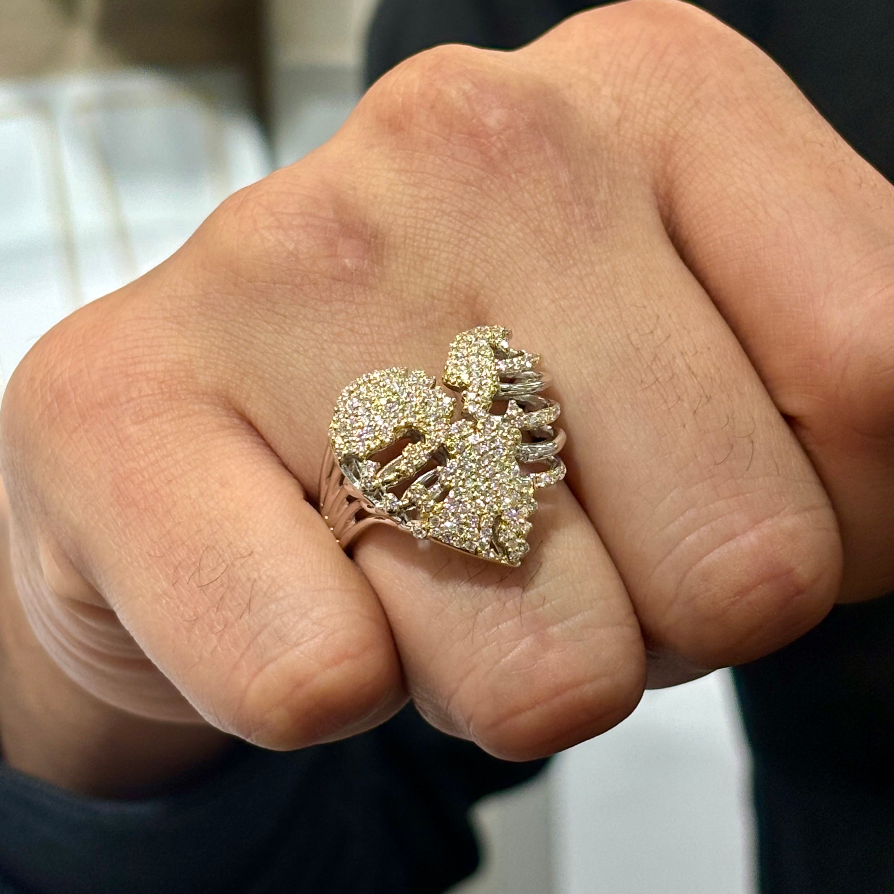14KT LARGE HEART RING