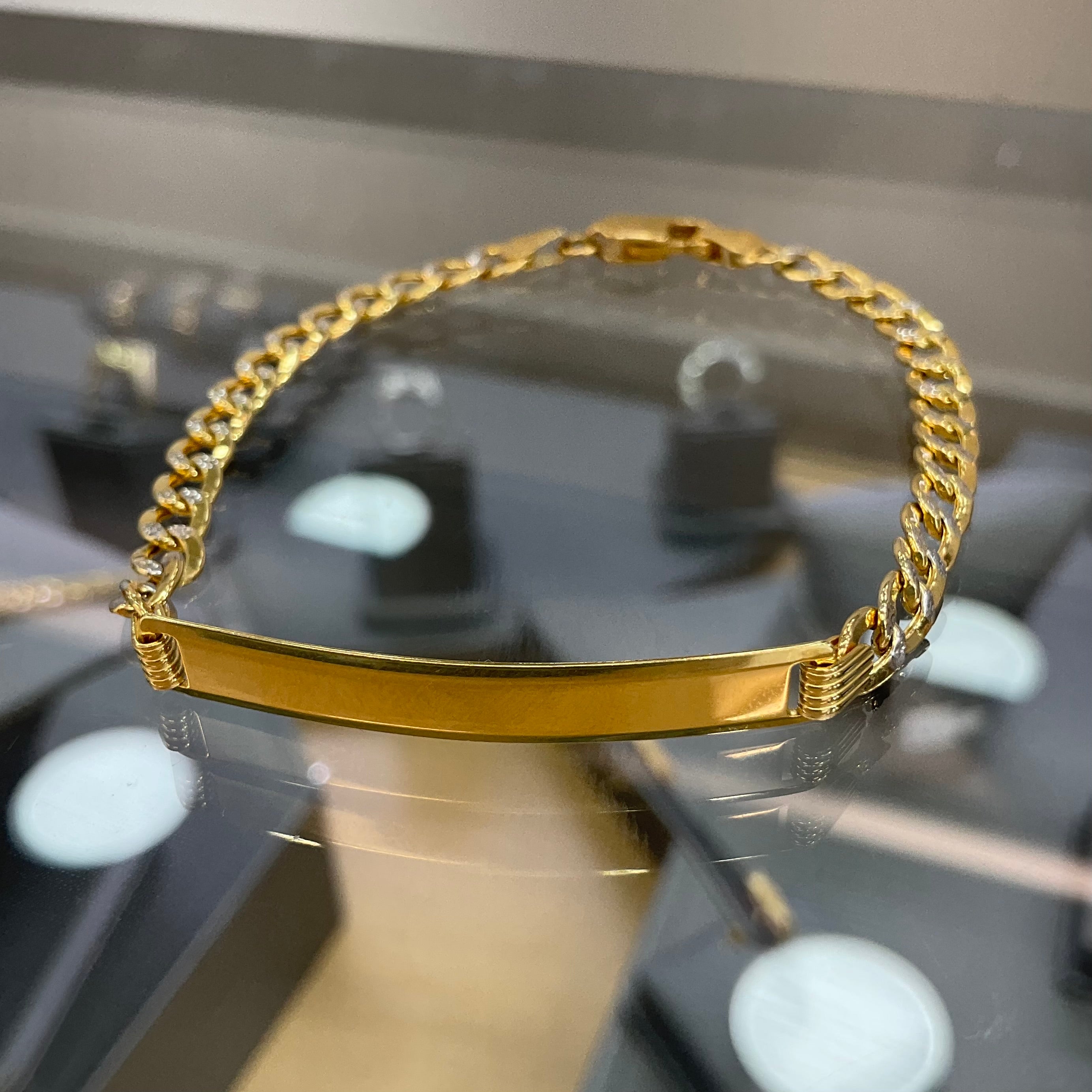 14KT Baby Bracelet Two tone semi Solid