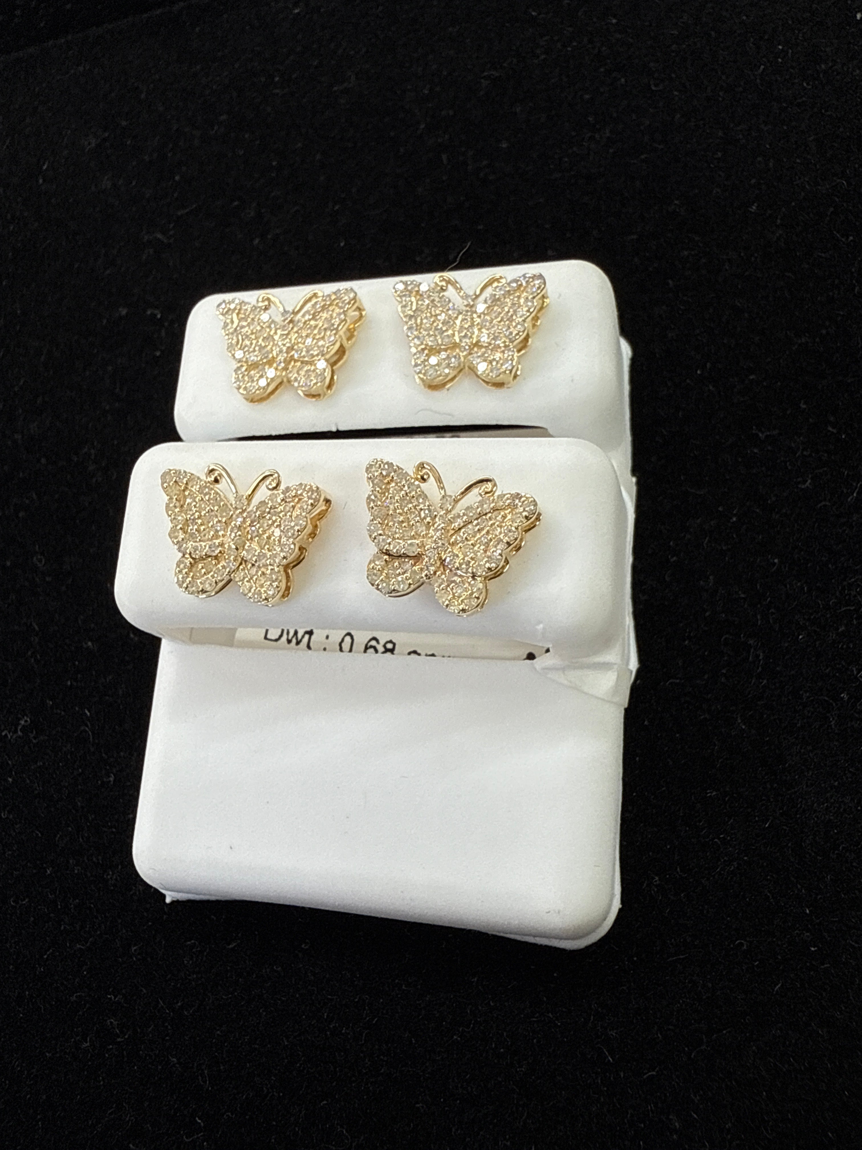 Diamond Butterfly Earrings