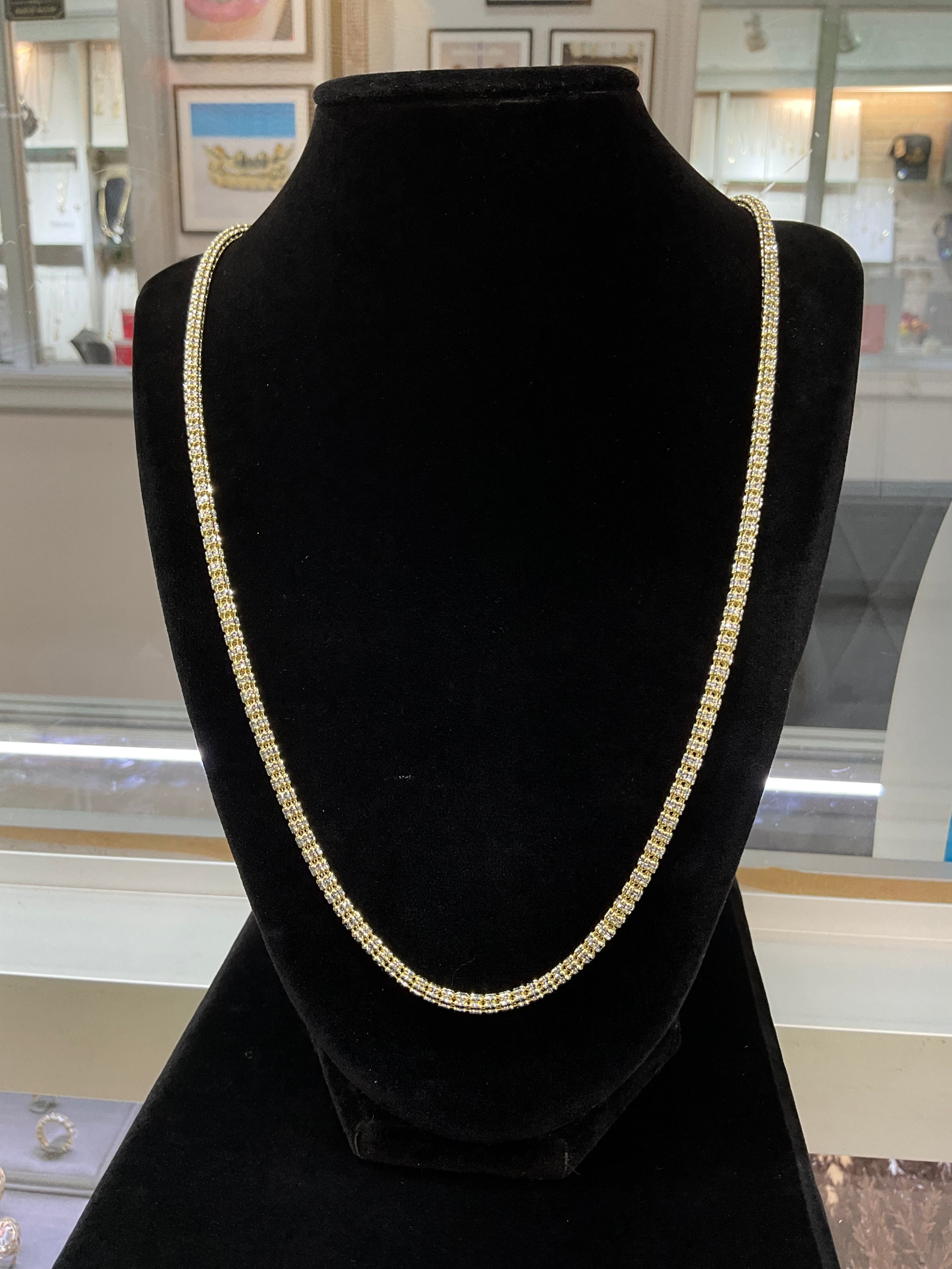 14KT Moon Ice Link Chain