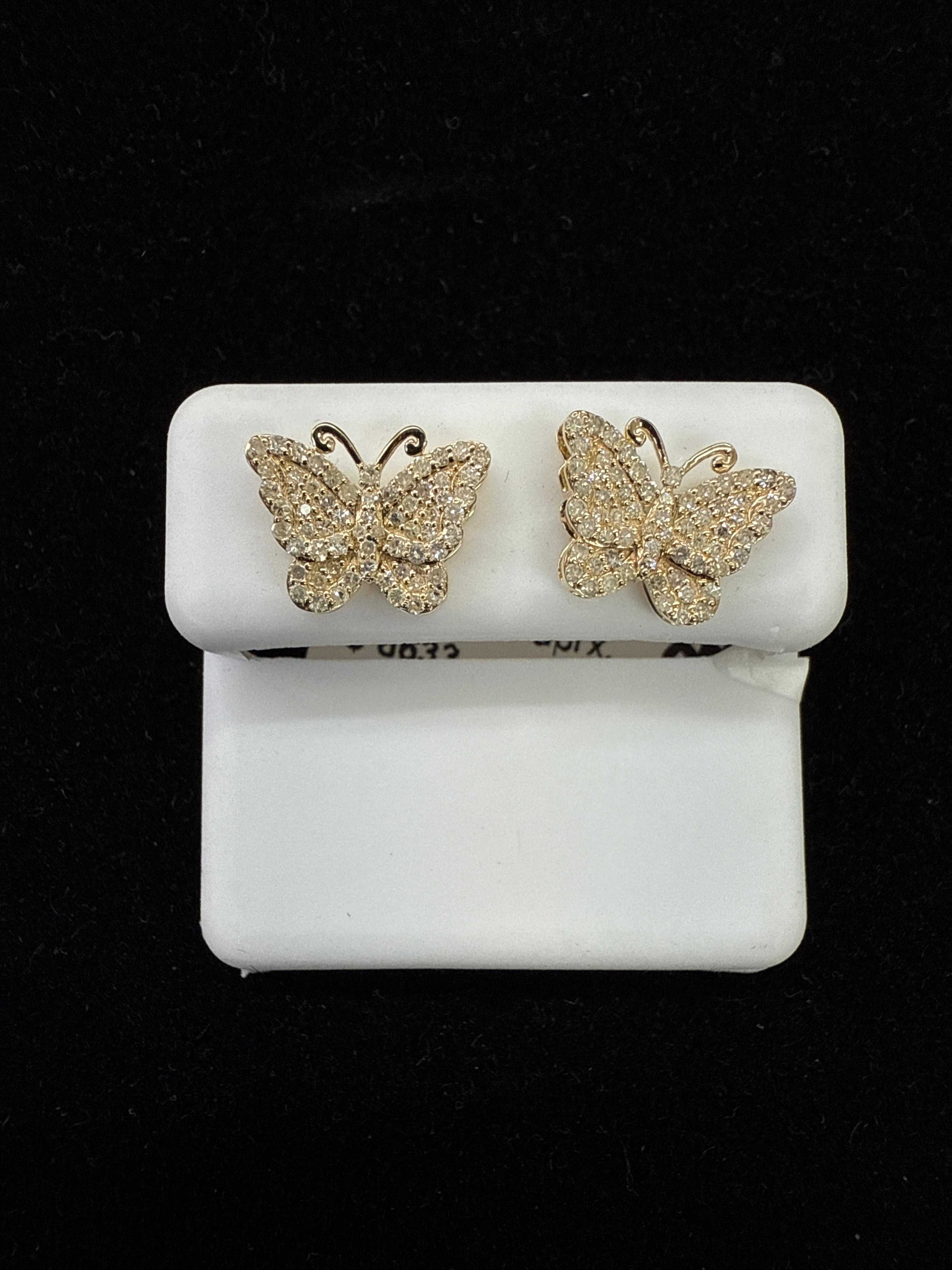 Diamond Butterfly Earrings