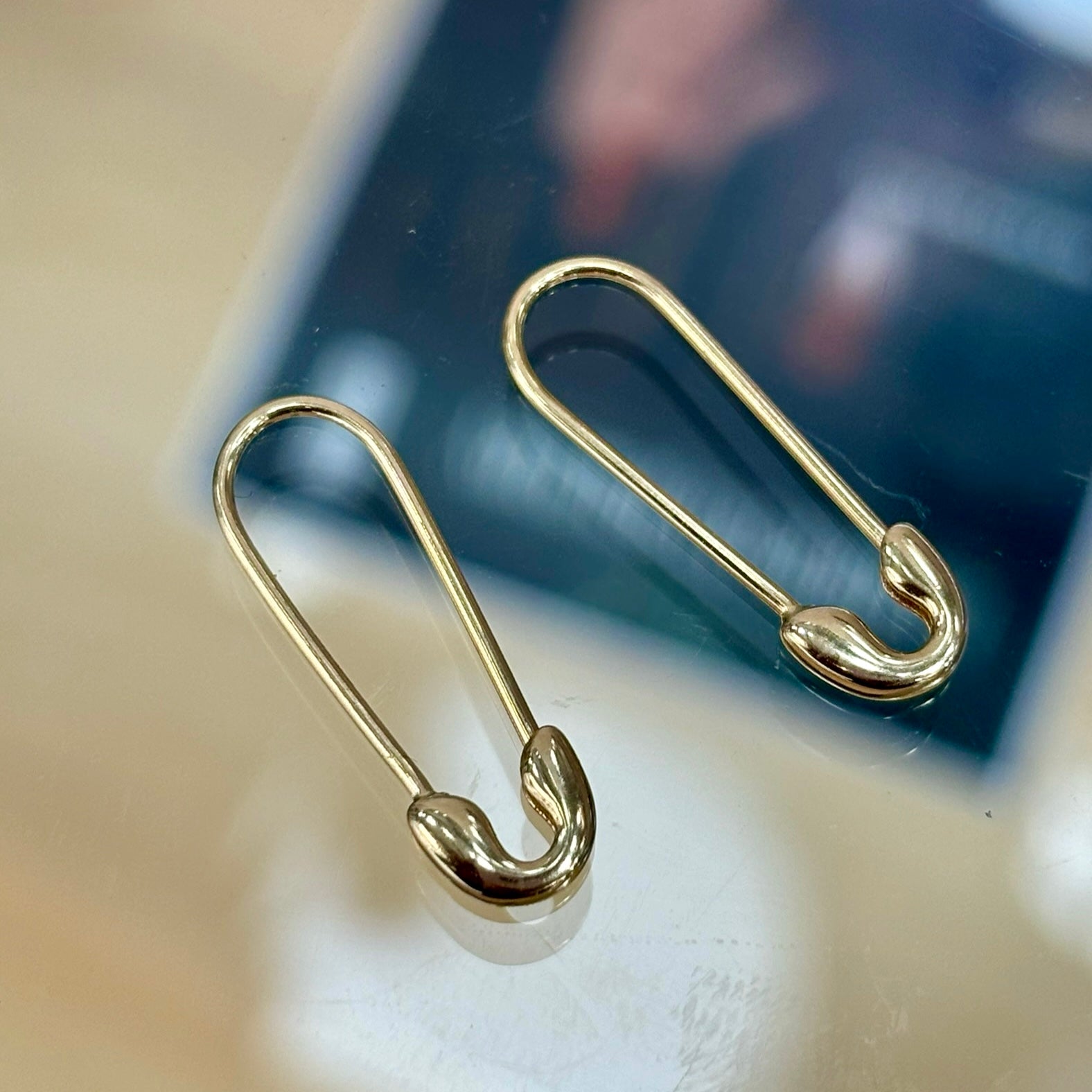 14KT Gold Bobby Pin Earrings