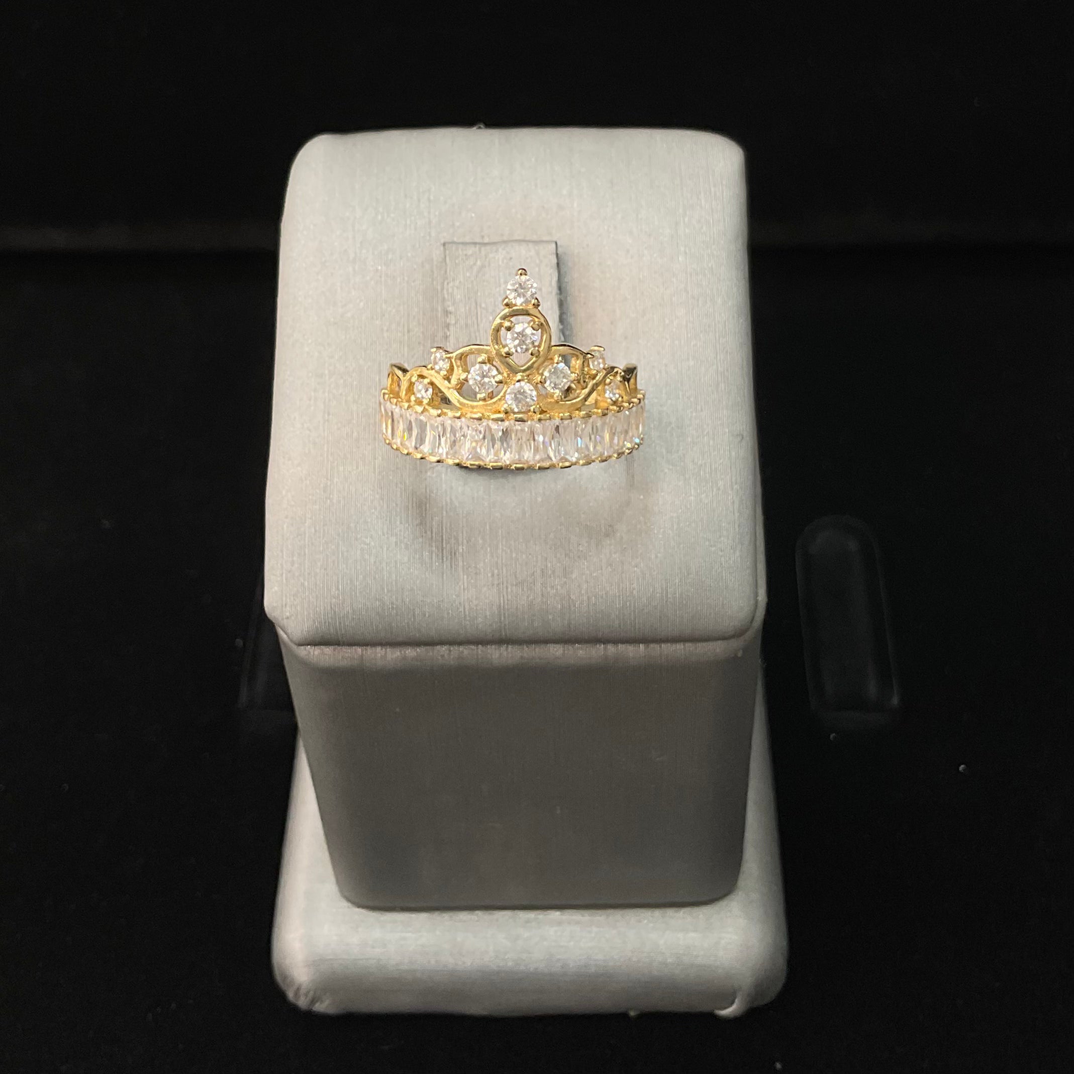 14KT QUINCIANERA CROWN RING CZ