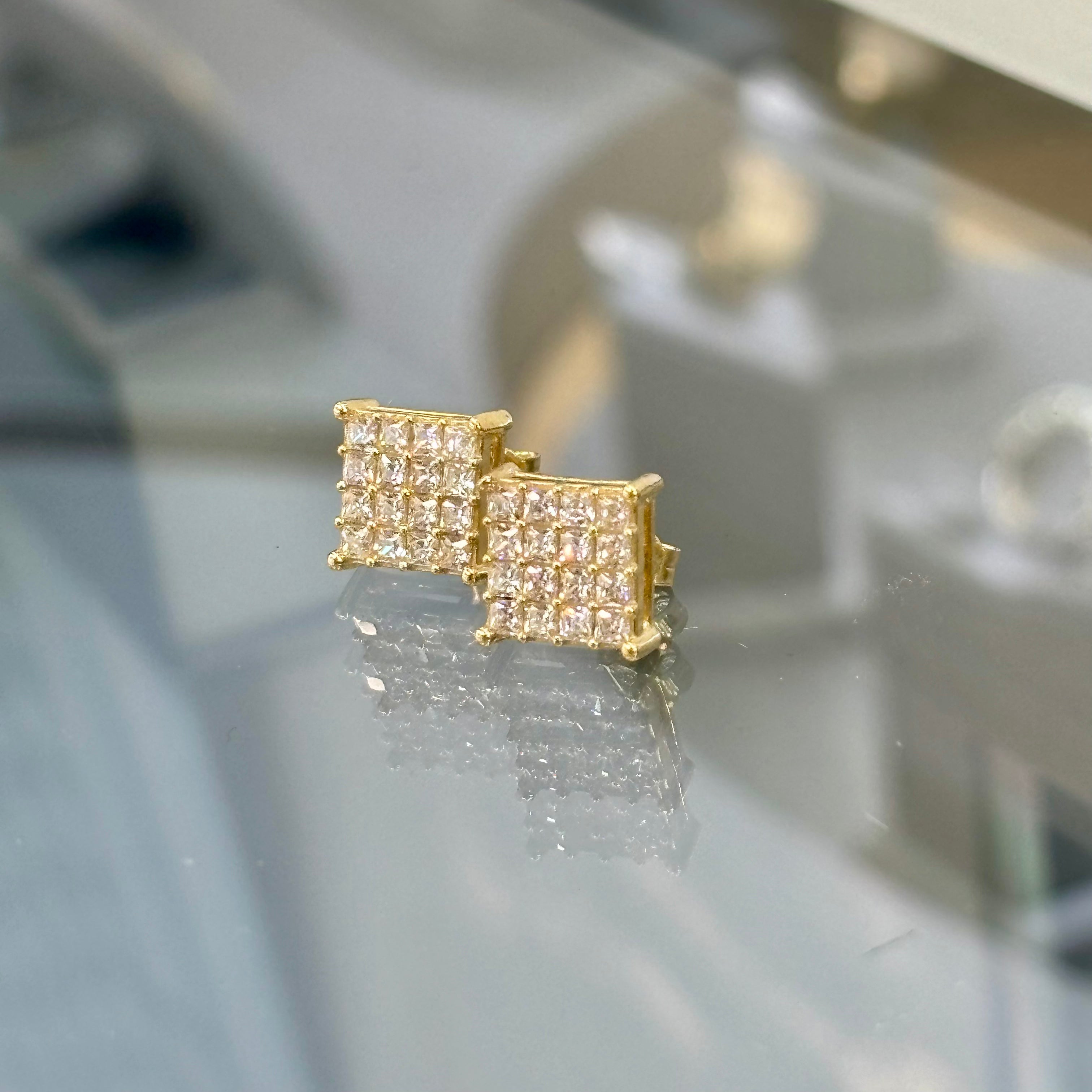 14KT Square Earrings