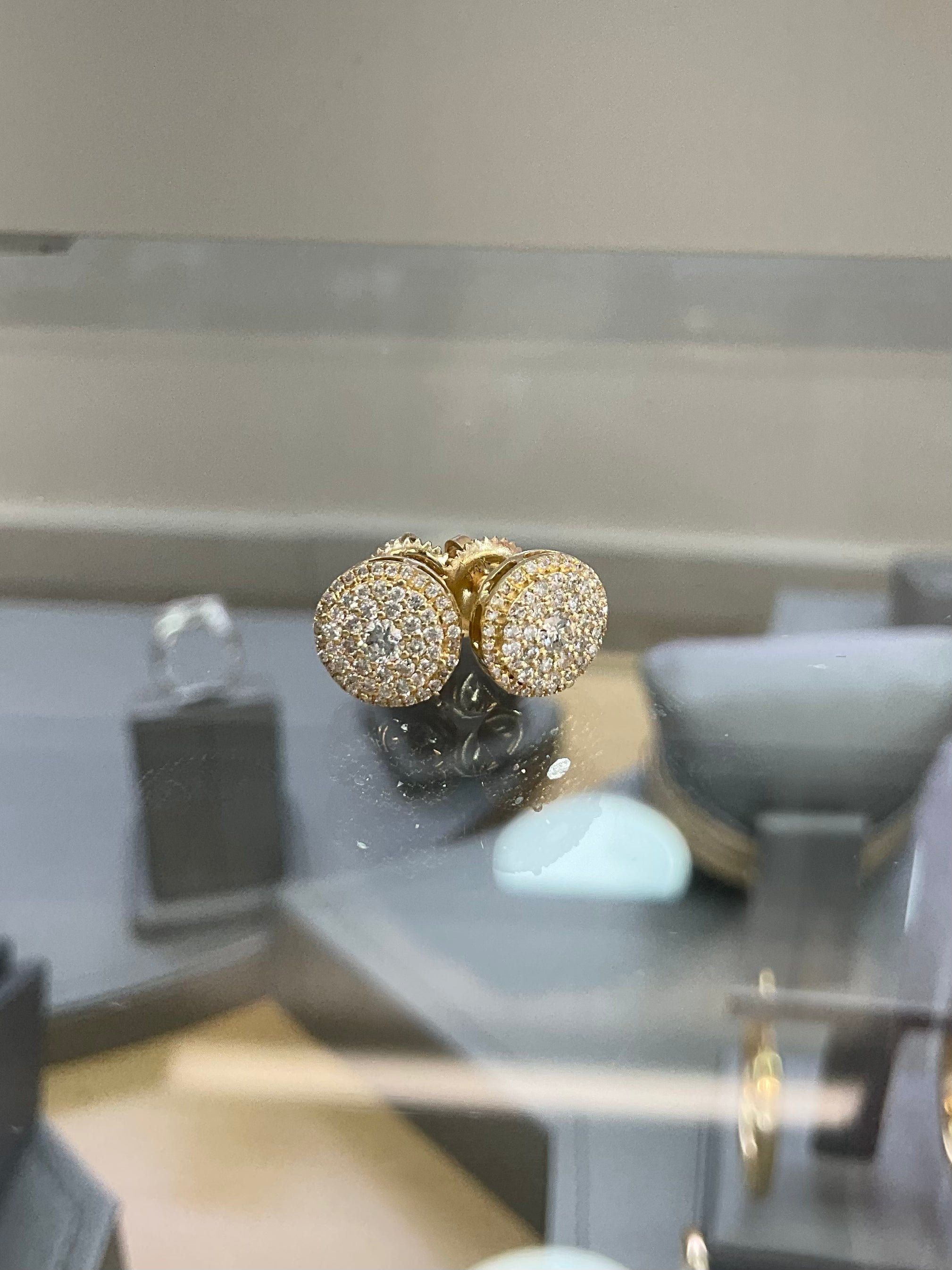 14KT Diamond Earrings Unisex