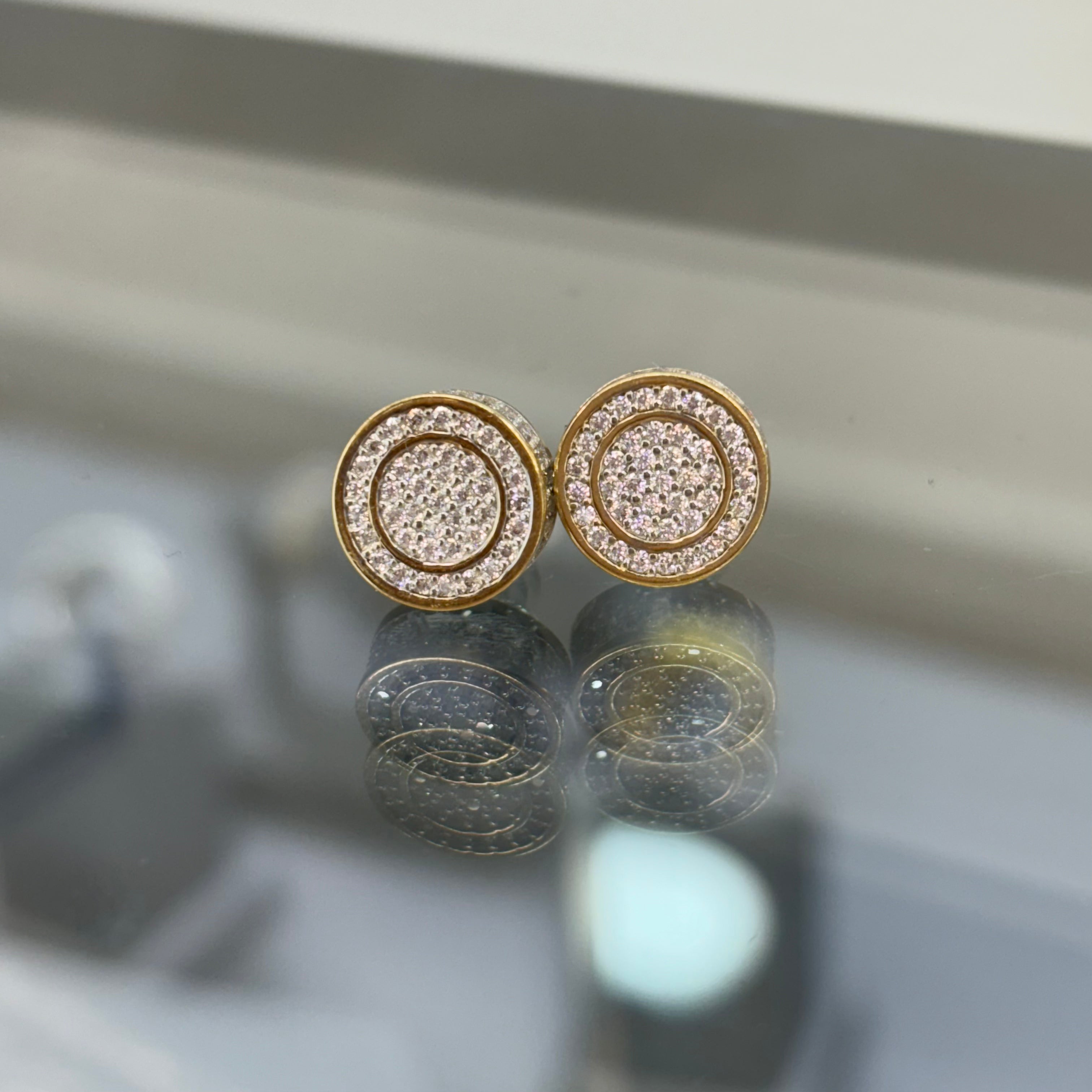 14KT Round Earrings
