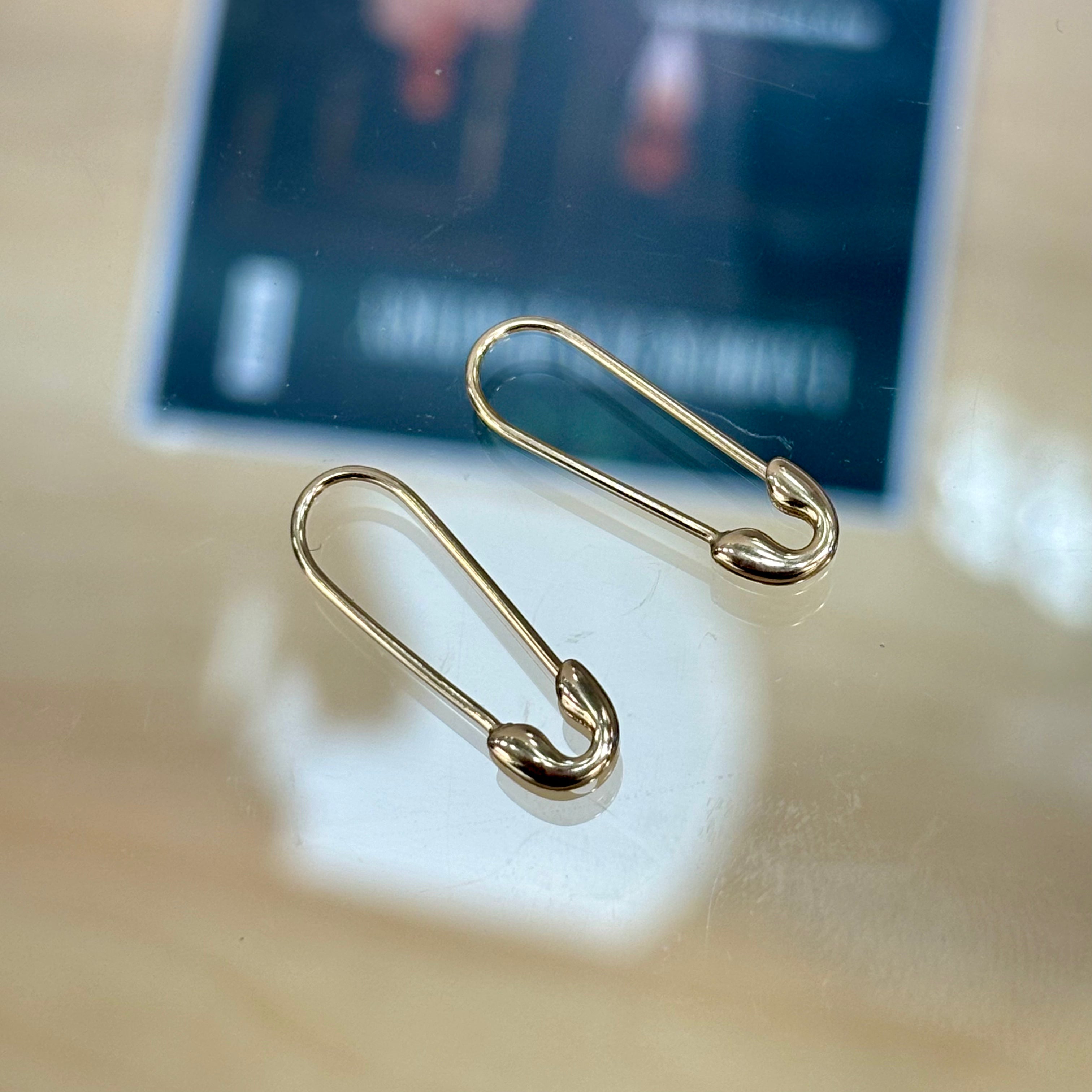 14KT Gold Bobby Pin Earrings
