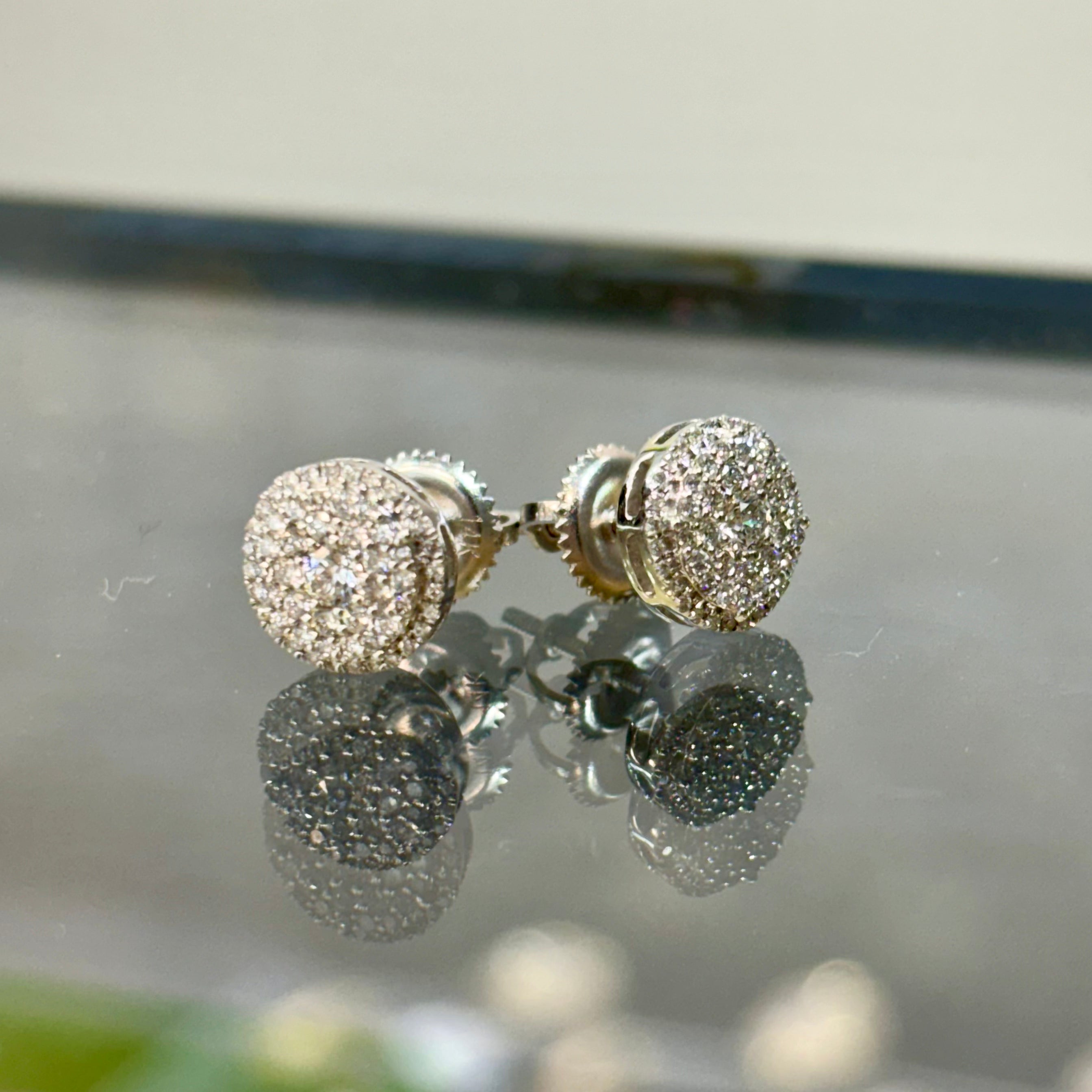 14KT White Gold Diamond Earrings