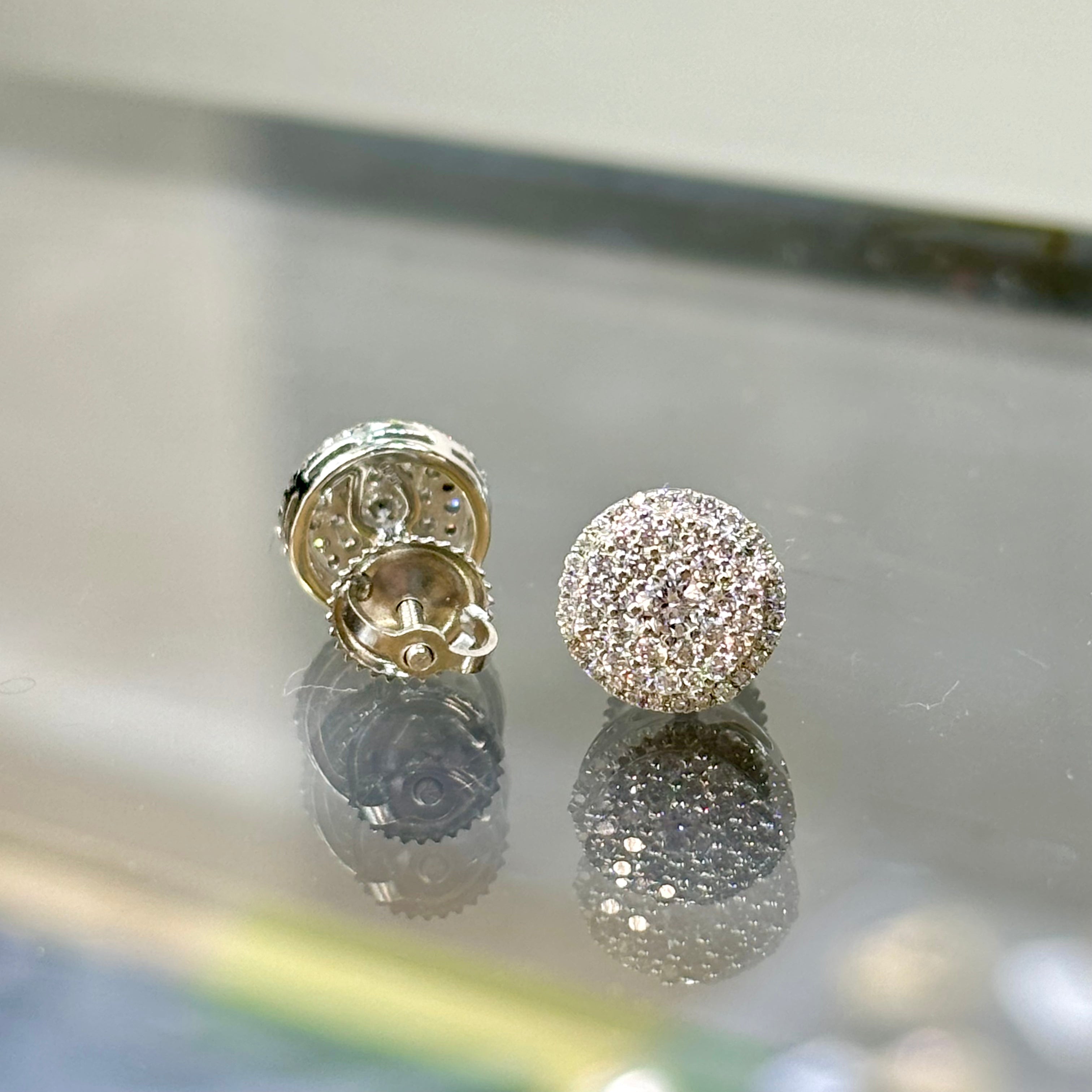 14KT White Gold Diamond Earrings