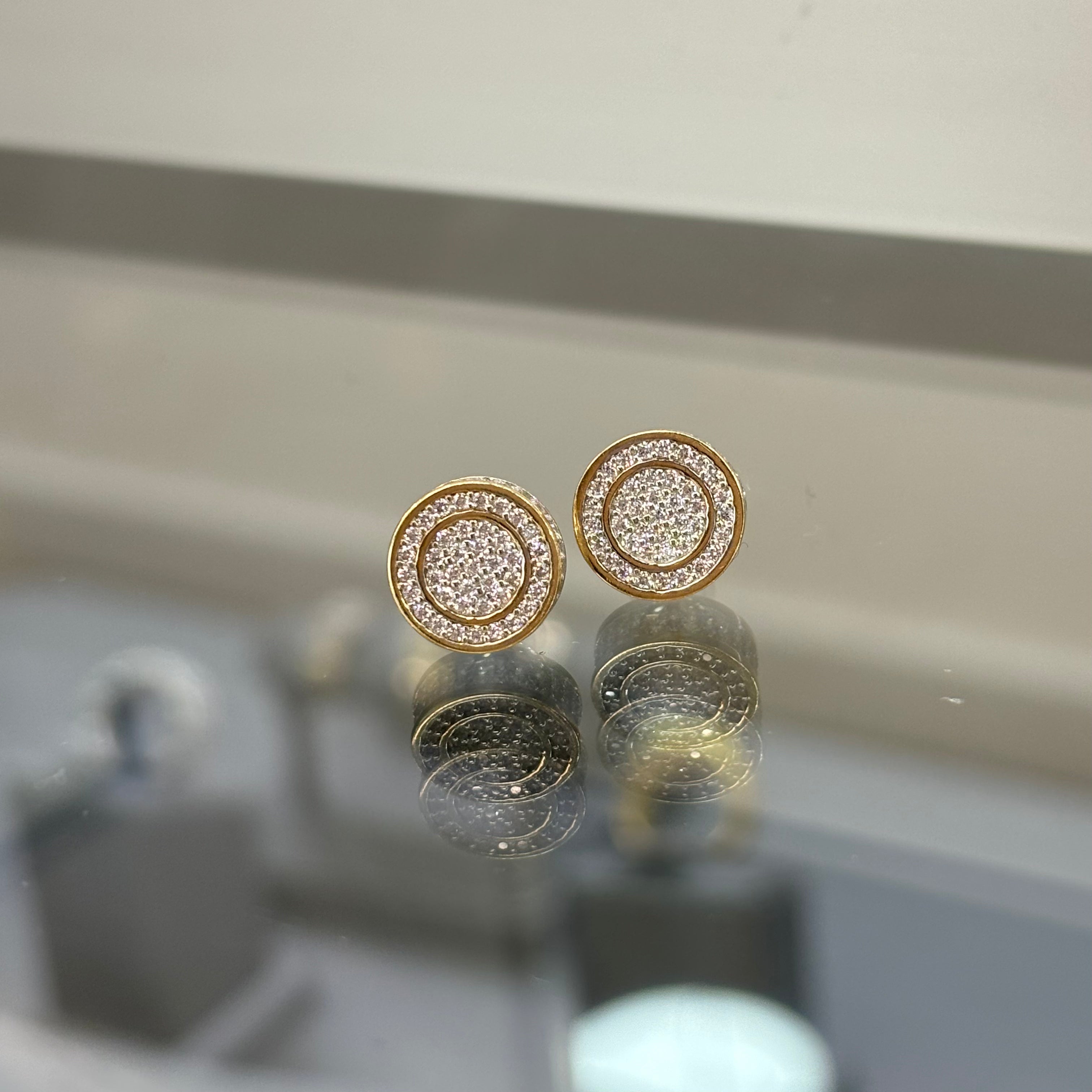 14KT Round Earrings