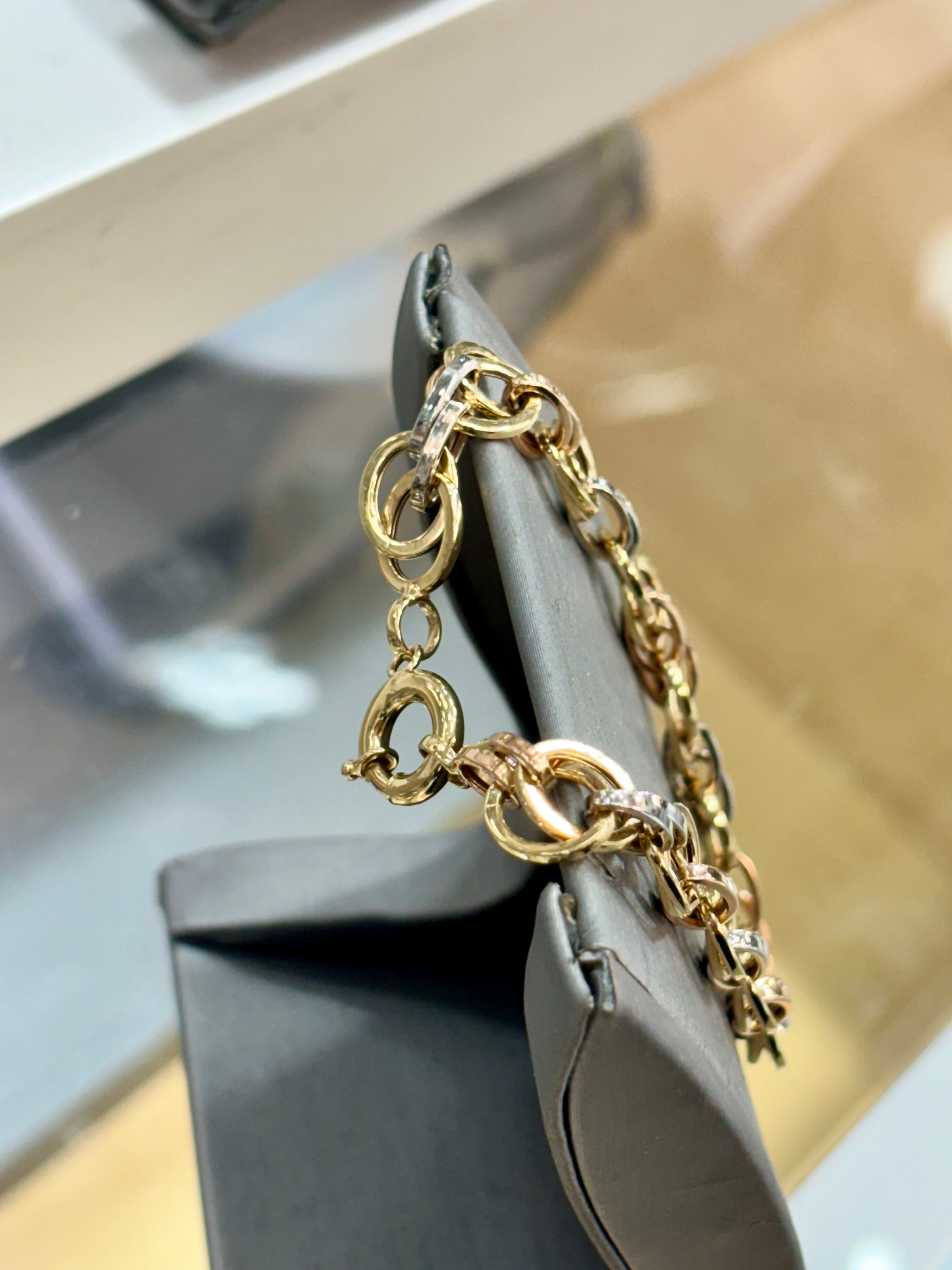 14KT Tri-Color Bracelet