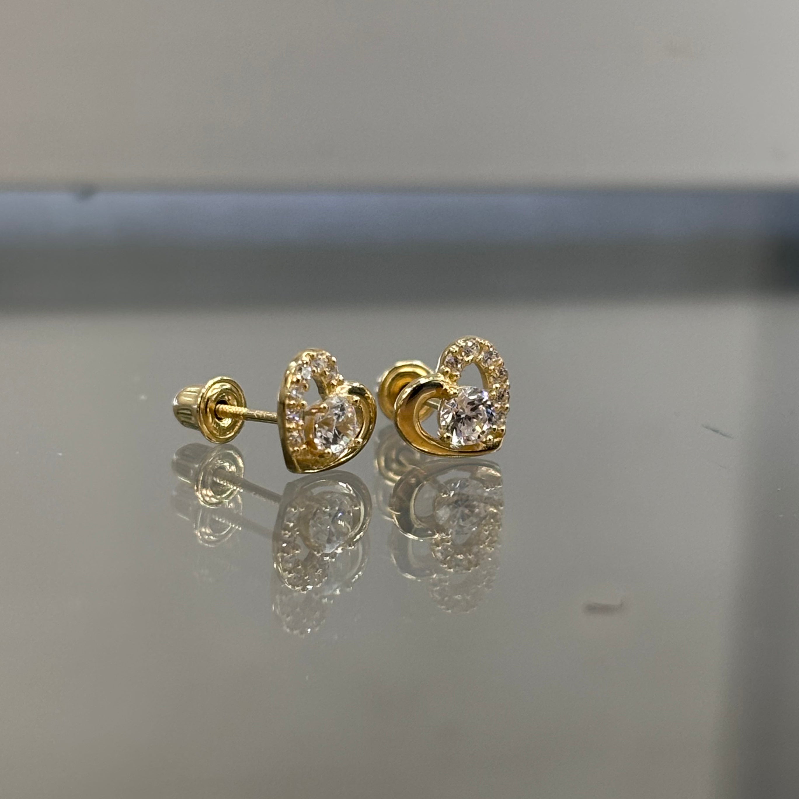 14KT Heart  Earrings
