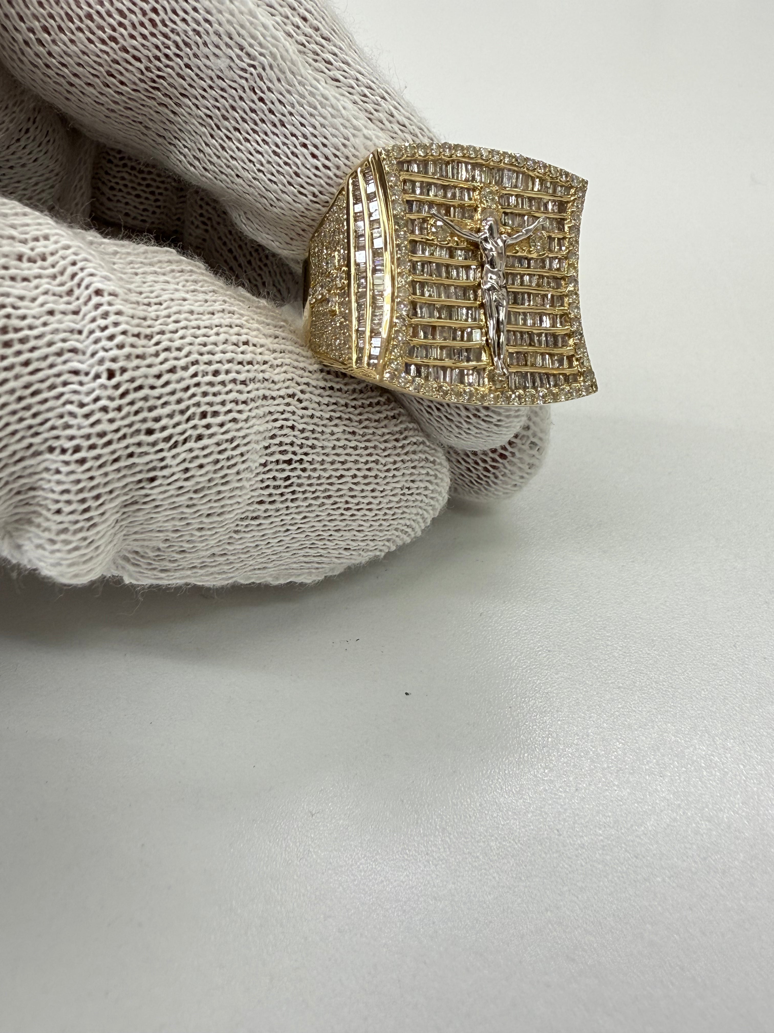 Men’s Jumbo Baguette Diamond Ring