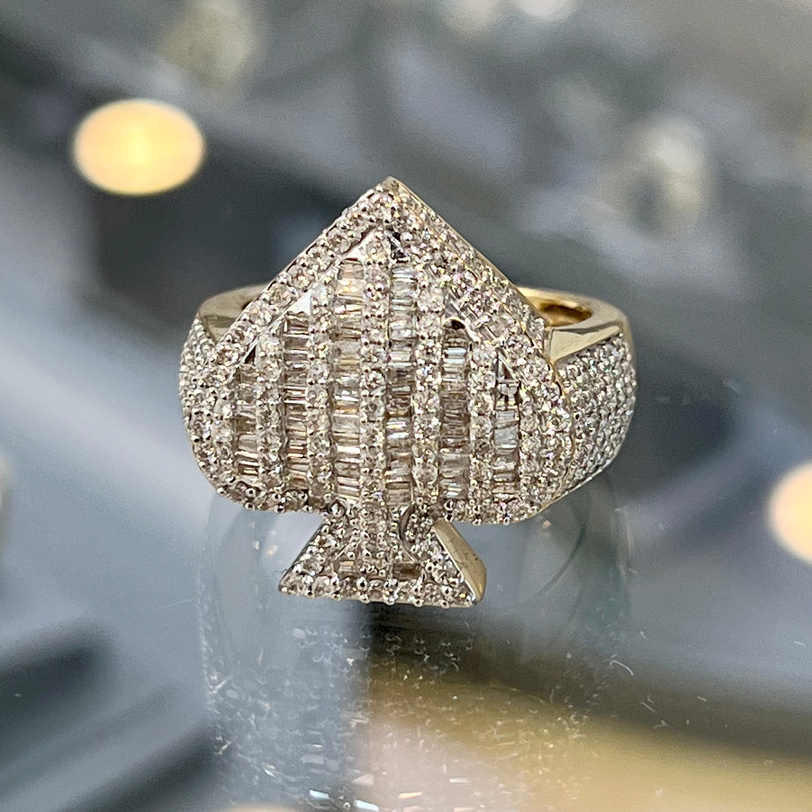 14KT ACE OF SPADES Ring